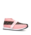 FENDI KIDS FF LOVE WOVEN SLIP-ON SNEAKERS,15208178