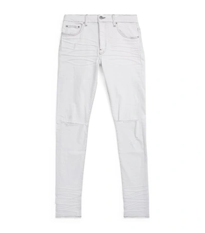 Amiri Slash Skinny-leg Jeans In White