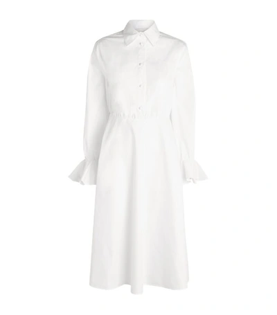 Valentino Poplin Midi Shirt Dress In White