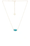 Kendra Scott Elisa Birthstone Crystal Necklace In Bronze Veined Turquoise