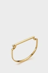 Monica Vinader Engravable Signature Thin Petite Bangle In Metallic