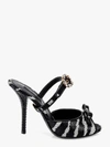 Dolce & Gabbana Jewel-buckle Zebra-print Jacquard Mules In Black