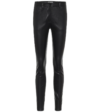 The Row Landly Skinny Leather Trousers In Black