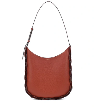 Chloé Darryl Medium Leather Shoulder Bag In Brown