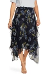 VINCE CAMUTO WEEPING WILLOW TIERED ASYMMETRICAL SKIRT,9120415
