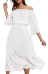 Michael Stars Anya Off The Shoulder Dress In White