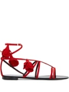 Giuseppe Zanotti Danse Du Feu Strappy Sandals In Red
