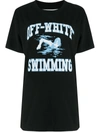 Off-white Swimming Print Sweatshirt In Black