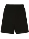 Alice And Olivia Donald High-waist Shorts In Black