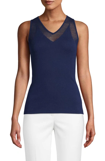 Anne Klein Sleeveless Knit Top In Distant Mountain