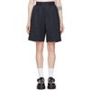 COMME DES GARCONS GIRL NAVY WOOL SUITING SHORTS