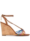 AQUAZZURA STRAPPY WEDGE SANDALS