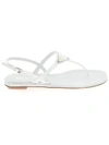 PRADA PRADA LOGO PLAQUE THONG SANDALS