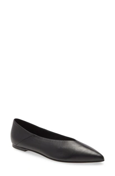 Aeyde Moa Collapsible-heel Ballerina Flats In Black