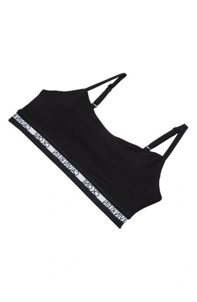 Calvin Klein Ck One Unlined Cotton-blend Bralette In Black