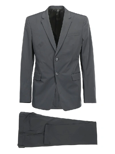Prada Single Breasted Suit In Grey