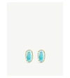 Kendra Scott Ellie 14ct Gold-plated Aqua Illusion Stud Earrings In Gold/ Aqua Illusion