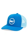Vineyard Vines Kids' Whale Dot Performance Trucker Hat In Azure Blue