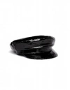 ANN DEMEULEMEESTER BLACK LEATHER CAP,2001-8606-W-286-099