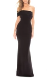 Katie May Titan One-shoulder Cutout Crepe Gown In Black