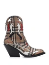 BURBERRY Burberry Topstitch Appliqué Vintage Check Boots