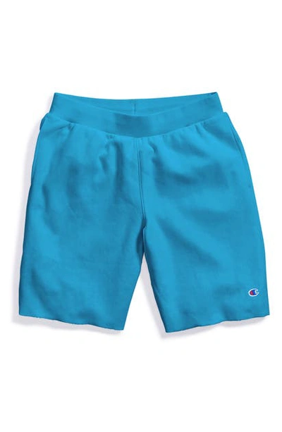 Champion Reverse Weave Shorts In Deep Blue Water