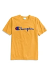 Champion Heritage Script Logo T-shirt In C Gold