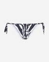 DOLCE & GABBANA ZEBRA PRINT BIKINI BOTTOMS WITH TIES