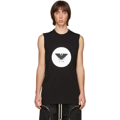 Rick Owens Ufw Eagle Logo Print Vest In Black