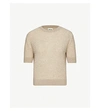 KHAITE DIANNA SHORT-SLEEVE CASHMERE-BLEND JUMPER