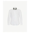 FENDI Branded-collar slim-fit cotton shirt
