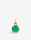 MONICA VINADER MONICA VINADER WOMENS GREEN SIREN MINI 18CT ROSE GOLD-PLATED VERMEIL SILVER AND GREEN ONYX PENDANT,96432662
