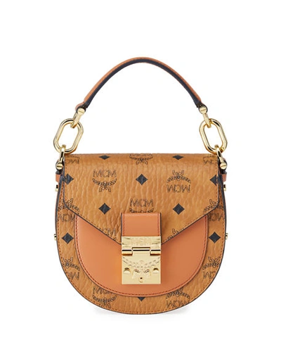 Mcm Patricia Mini Visetos Shoulder Bag In Brown