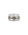 Armenta New World Diamond Scroll Band Ring In Silver