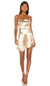 Superdown Kaden Asymmetrical Dress In Champagne