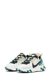 Nike React Element 55 Sneakers In Fossil Stone/ Grey/ Volt