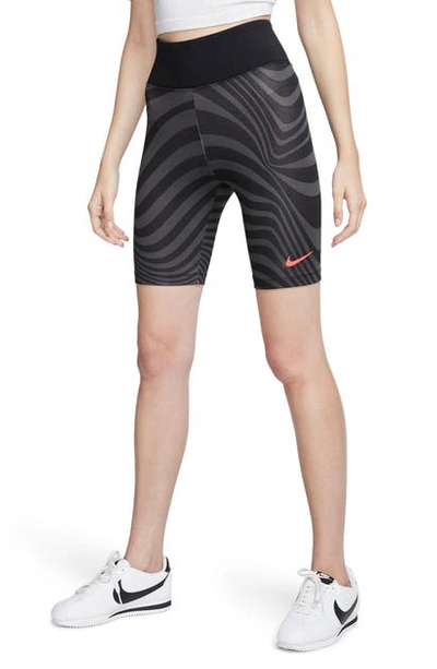 Nike Sportswear Legasee Air Max Jersey Bike Shorts In Black/ Anthracite