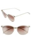Rag & Bone 55mm Cat Eye Sunglasses In Crystal Green/ Brown