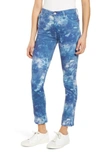 Ag Mari High Waist Slim Straight Leg Jeans In Abstract Tiedye Night Rain