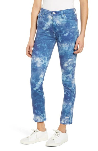 Ag Mari High Waist Slim Straight Leg Jeans In Abstract Tiedye Night Rain