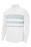 Nike Golf Dri-fit Vapor Half Zip Top In White/ Sky Grey