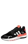 Adidas Originals Nite Jogger Sneaker In Black/ White/ Red S18