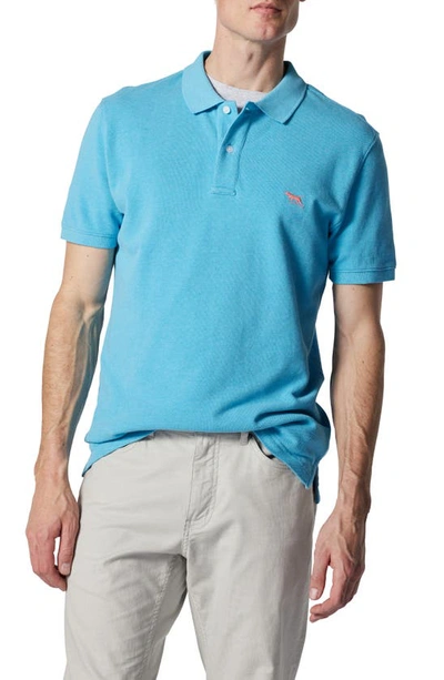 Rodd & Gunn Gunn Piqué Sports Fit Cotton Polo In Maui Blue