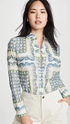 TORY BURCH PRINTED COTTON BLOUSE