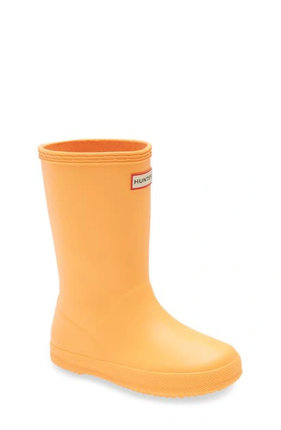 Hunter Kids' First Classic Waterproof Rain Boot In Flamingo Tongue