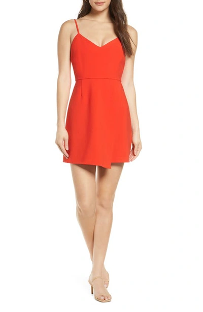 French Connection Whisper Crossover Mini Dress In Flame
