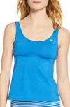 Nike Essential Tankini Top Women's Swimsuit In Battle Blue