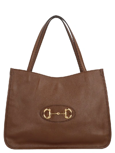 Gucci 1955 Horsebit Leather Tote Bag In Brown