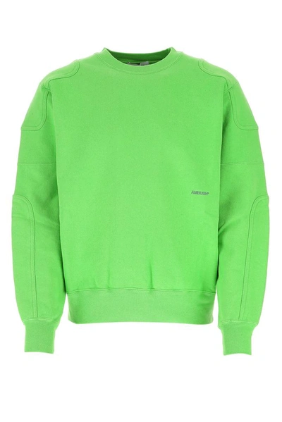 Ambush Logo Embroidered Cotton Sweatshirt In Green