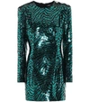 BALMAIN SEQUINED ZEBRA DRESS,P00467254